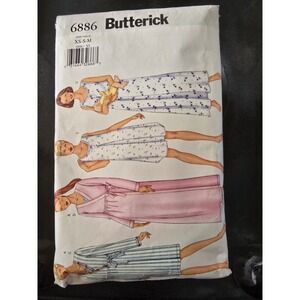 Butterick 6886 Maternity Robe and Nightgown Sewing Pattern Size XS S M